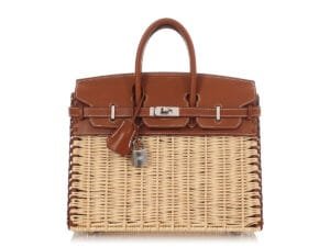 Naturel Wicker and Fauve Barenia Picnic Birkin 25 Palladium Hardware, 2022