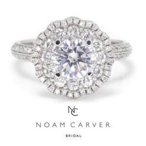 Noam Carver Halo Engagement Ring Semi-Mount White Gold