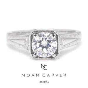 Noam Carver Solitaire Engagement Ring Semi-Mount White Gold