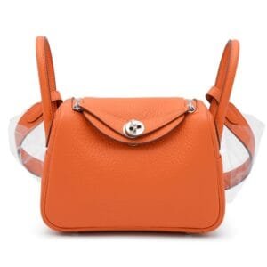Orange Clemence Mini Lindy 20 Palladium Hardware, 2023