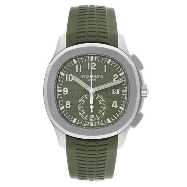Patek Philippe Aquanaut (Reference 5968G-010). A white gold automatic wristwatch with date and flyback chronograph. 2023