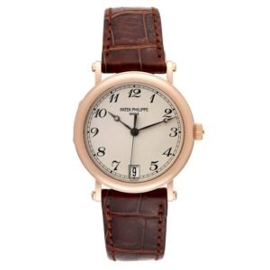 Patek Philippe Calatrava Officer (Reference 5053R-001). A rose gold automatic wristwatch with date.