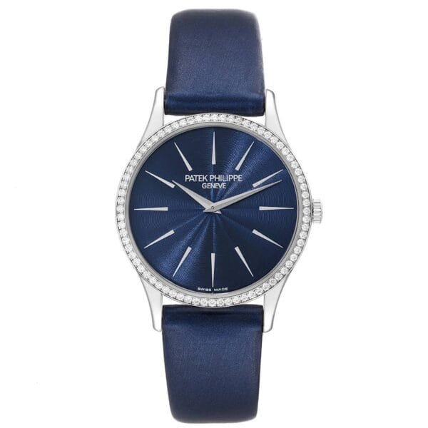 Patek Philippe Calatrava (Reference 4896G). A white gold diamond-set automatic wristwatch. 2008