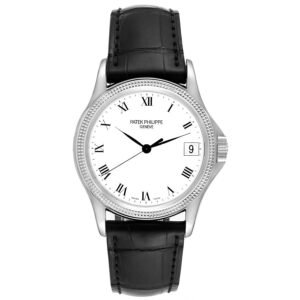 Patek Philippe Calatrava (Reference 5117G-001). A white gold automatic wristwatch with date.