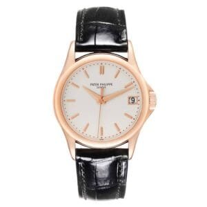 Patek Philippe Calatrava (Reference 5127R-001). A rose gold automatic wristwatch with date.