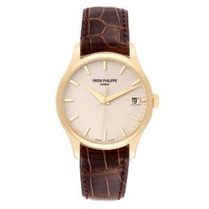 Patek Philippe Calatrava (Reference 5227J). A yellow gold automatic wristwatch with date.