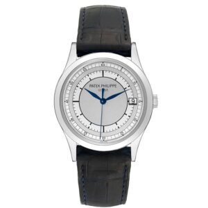 Patek Philippe Calatrava (Reference 5296G-001). A white gold automatic wristwatch with date. 2018