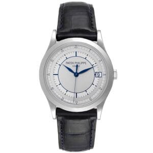 Patek Philippe Calatrava (Reference 5296G-001). A white gold automatic wristwatch with date.