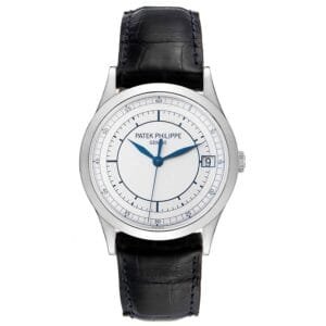 Patek Philippe Calatrava (Reference 5296G). A white gold automatic wristwatch with date.