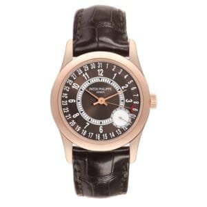 Patek Philippe Calatrava (Reference 6000R-001). A rose gold automatic wristwatch with date.