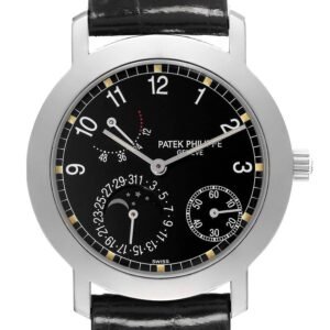 Patek Philippe Complications (Reference 5055G-010). A white gold automatic wristwatch with date, moonphase, and power reserve.