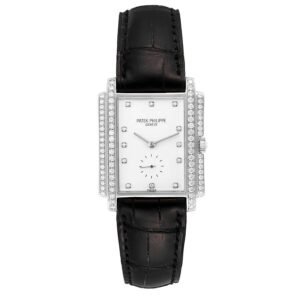 Patek Philippe Gondolo (Reference 5025G). A white gold diamond-set manual wristwatch.