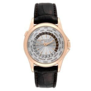 Patek Philippe World Time (Reference 5130R-001). A rose gold automatic wristwatch.