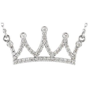 Petite Crown Diamond Pendant