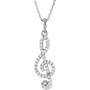 Petite "Treble Clef" Expression Charm Pendant