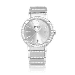 Piaget Polo (Reference 27701). A white gold diamond set wristwatch with date. circa 2000