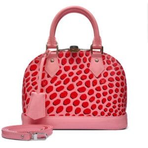 Pink and Red Monogram Vernis Jungle Edition Alma BB Silver Hardware