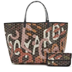 Pink Lettres Camouflage Goyardine Coated Canvas Saint Louis GM Tote, 2023