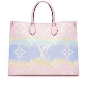 Pink Pastel Monogram Coated Canvas Escale OnTheGo GM Silver Hardware, 2020