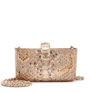 Pink Python Mini Phone Holder Clutch Gold Hardware, 2015-2016