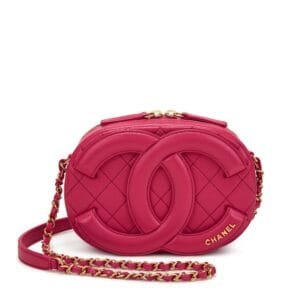 Pink Quilted Lambskin Coco Midnight Camera Bag Gold Hardware, 2020