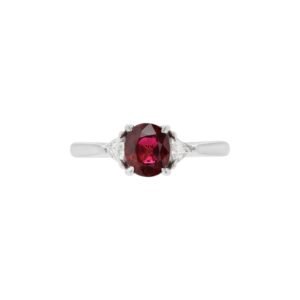 Platinum, 1.32ct Madagascar Ruby and Diamond Ring