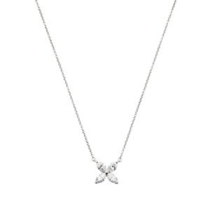 Platinum and 0.80ctw Diamond Large Victoria Pendant Necklace