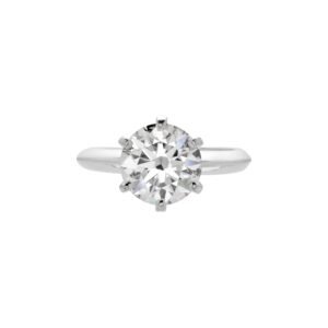 Platinum and 2.00ct Round Brilliant Cut Diamond Solitaire Engagement Ring