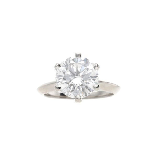 Platinum and 2.54ct Round Brilliant Cut Diamond Engagement Ring