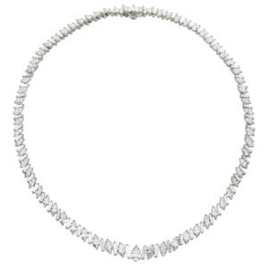 Platinum and 38.65ctw Diamond Collar Necklace