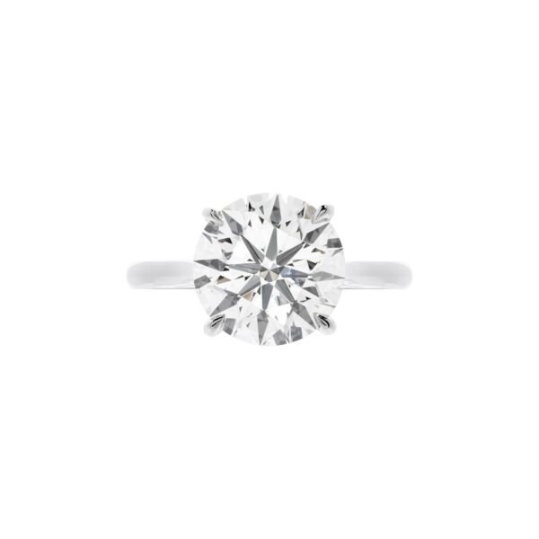Platinum and 4.14ct Round Brilliant Cut Engagement Ring
