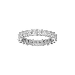 Platinum and 4.17ctw Princess Cut Diamond Eternity Band Ring