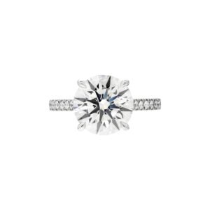 Platinum and 4.28ct Round Brilliant Cut Diamond Engagement Ring