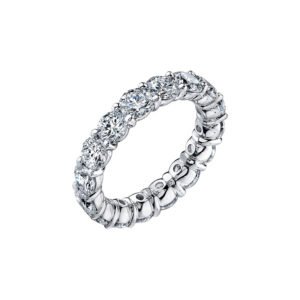 Platinum and 9.00ctw Round Diamond Eternity Band Ring