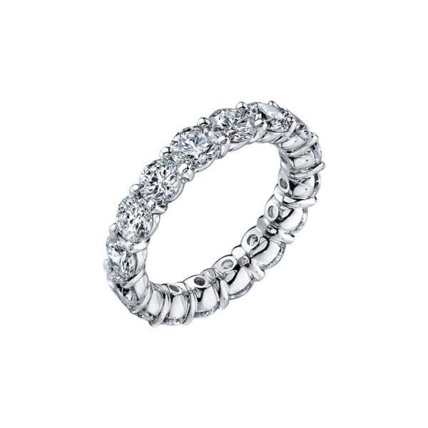 Platinum and 9.00ctw Round Diamond Eternity Band Ring