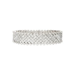 Platinum and Diamond Invisibly Set Bracelet