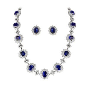 Platinum, Sapphire and Diamond Demi Parure