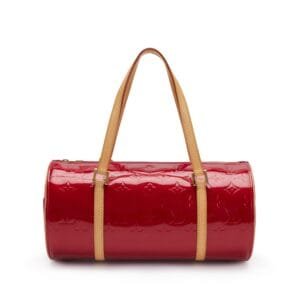 Red Monogram Vernis Papillon 30 Gold-Color Hardware, 2007