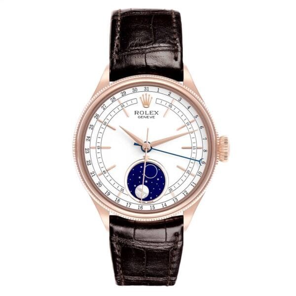 Rolex Cellini (Reference 50535). A rose gold automatic wristwatch with moonphase.