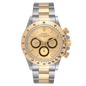 Rolex Cosmograph Daytona Zenith Inverted 6 (Reference 16523). A yellow gold and stainless steel automatic wristwatch with chronograph. 1991-1992