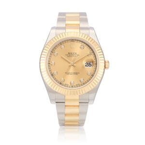 Rolex Datejust II (Reference 116333). A yellow gold, stainless steel and diamond set automatic wristwatch. circa 2016