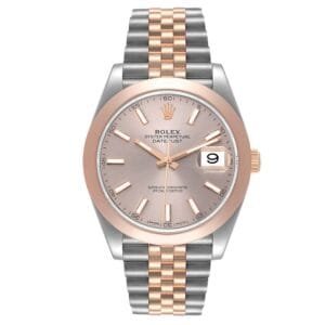Rolex Datejust (Reference 126301). A rose gold stainless steel automatic wristwatch with date. 2019