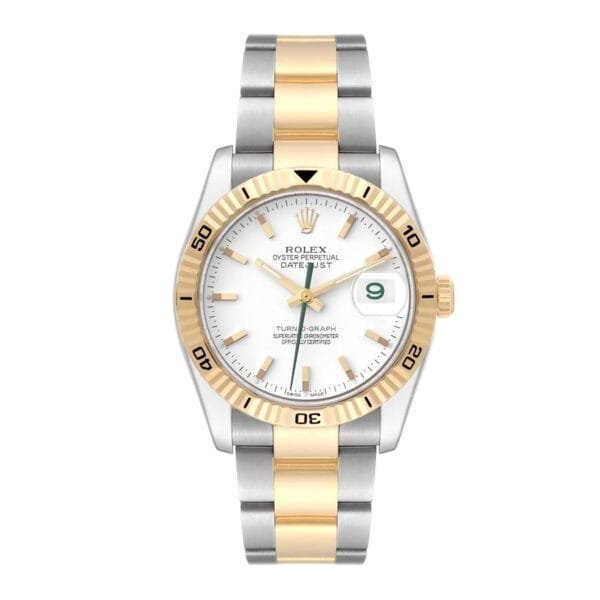Rolex Datejust Turnograph Green Hand Limited Edition (Reference 116263). A yellow gold stainless steel automatic wristwatch with date. 2010-2011