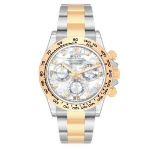 Rolex Daytona (Reference 116503). A yellow gold and stainless steel diamond-set automatic wristwatch with chronograph. 2018