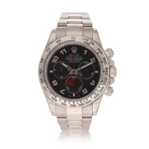 Rolex Daytona (Reference 116509). A white gold automatic wristwatch with chronograph.