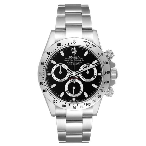 Rolex Daytona (Reference 116520). A stainless steel automatic wristwatch with chronograph.