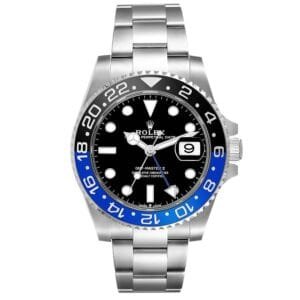 Rolex GMT-Master II Batman (Reference 126710). A stainless steel automatic wristwatch with date. 2022
