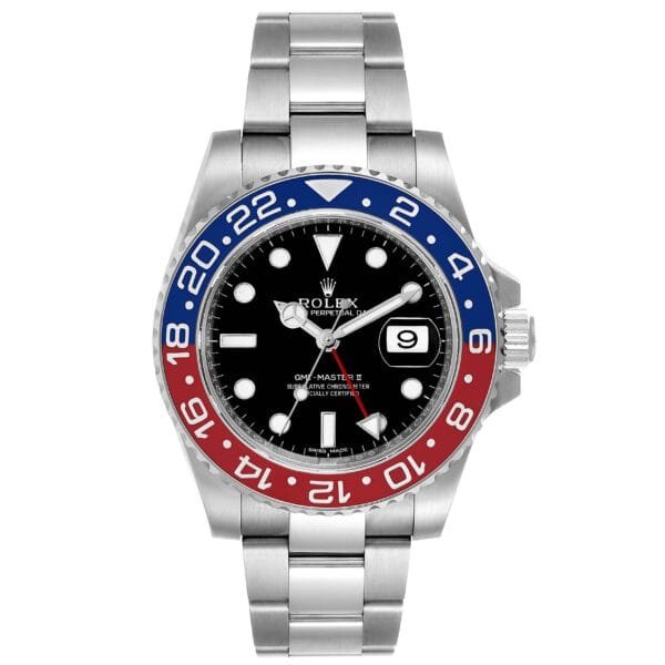 Rolex GMT Master II Pepsi (Reference 116719). A white gold automatic wristwatch with date. 2014-2018