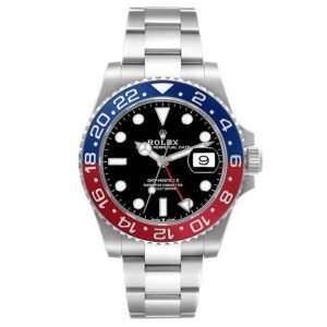 Rolex GMT Master II Pepsi (Reference 126710). A stainless steel automatic wristwatch with date.