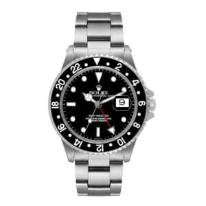 Rolex GMT-Master (Reference 16700). A stainless steel automatic wristwatch date. 1999